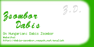 zsombor dabis business card